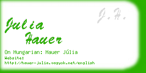 julia hauer business card